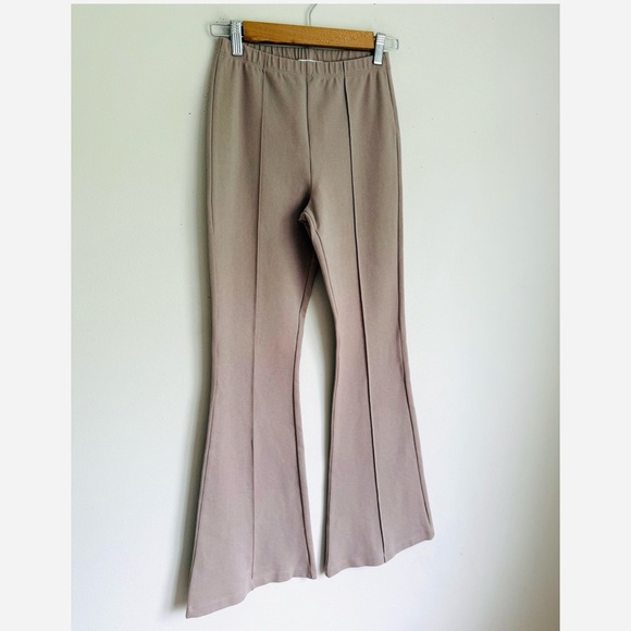 Sablyn Bailey Flare Leggings Pants in Flax Beige - Picture 6 of 10